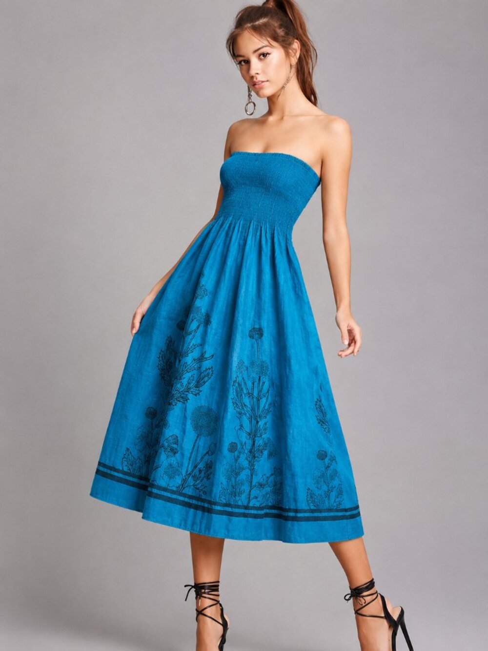 NWT Skirt or strapless dress, turquoise satin like material